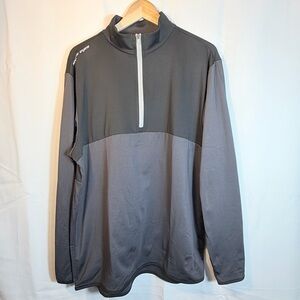 Men's Charcoal and Black Half-Zip Performance Jacket